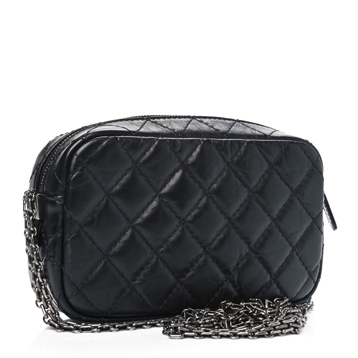 Chanel Aged Calfskin Quilted Mini Reissue Camera Case Black 2 of 5