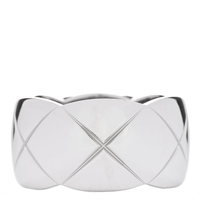 Chanel 18K White Gold Large Coco Crush Ring 52 6 1 of 5