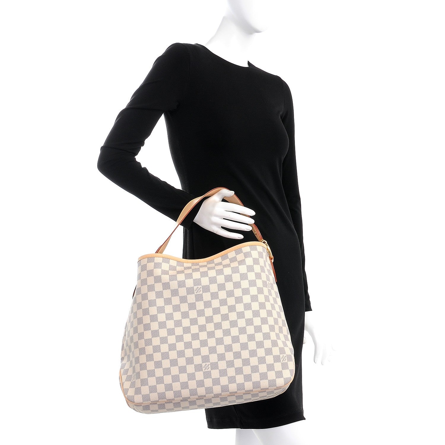 Louis Vuitton Damier Azur Delightful MM Rose Ballerine 2 of 9