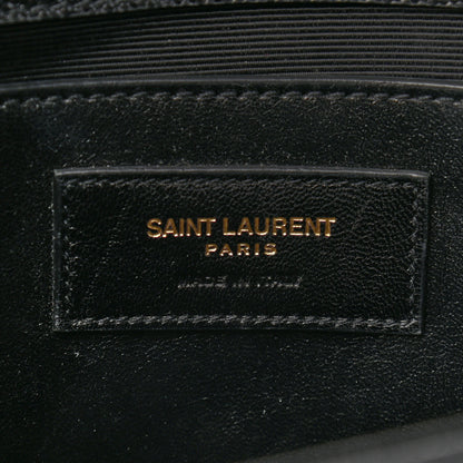 Saint Laurent Grain De Poudre Medium Classic Monogram Kate Satchel Black 6 of 9