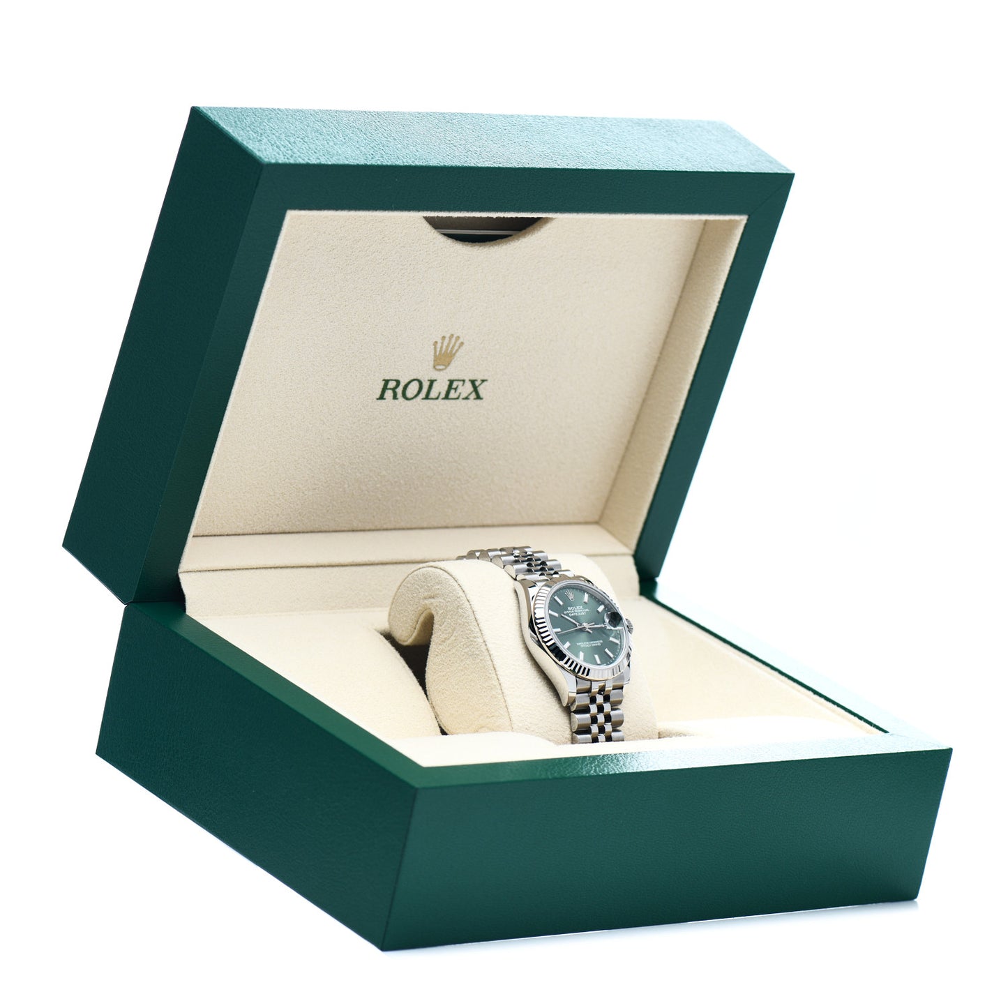 Stainless Steel 18K White Gold 31mm Oyster Perpetual Datejust Watch Mint Green 278274