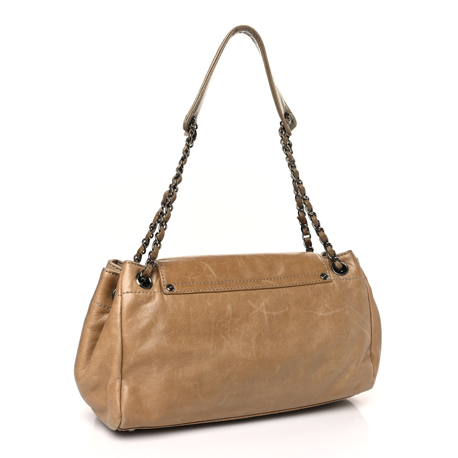 Chanel Lambskin Lax Accordion Flap Brown 3 of 9