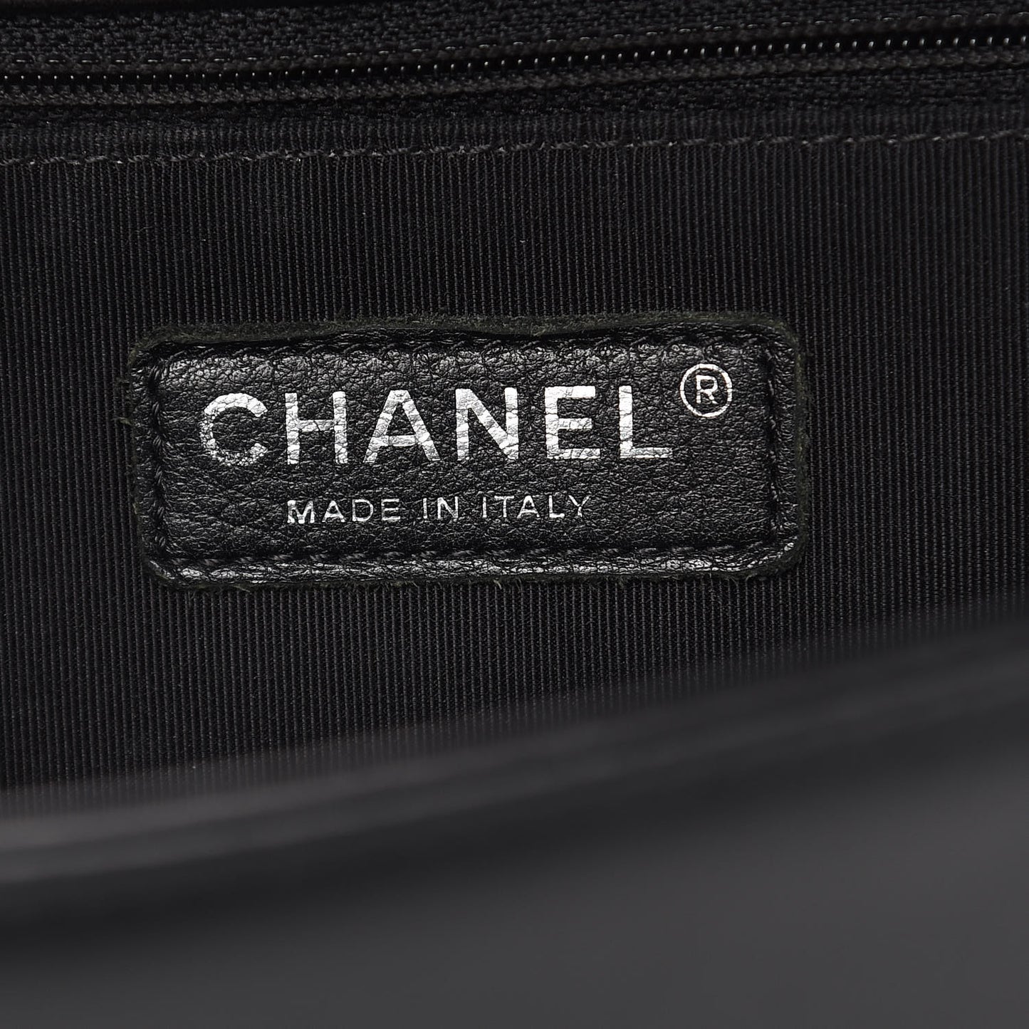 Lambskin Quilted Large Boy Flap Black