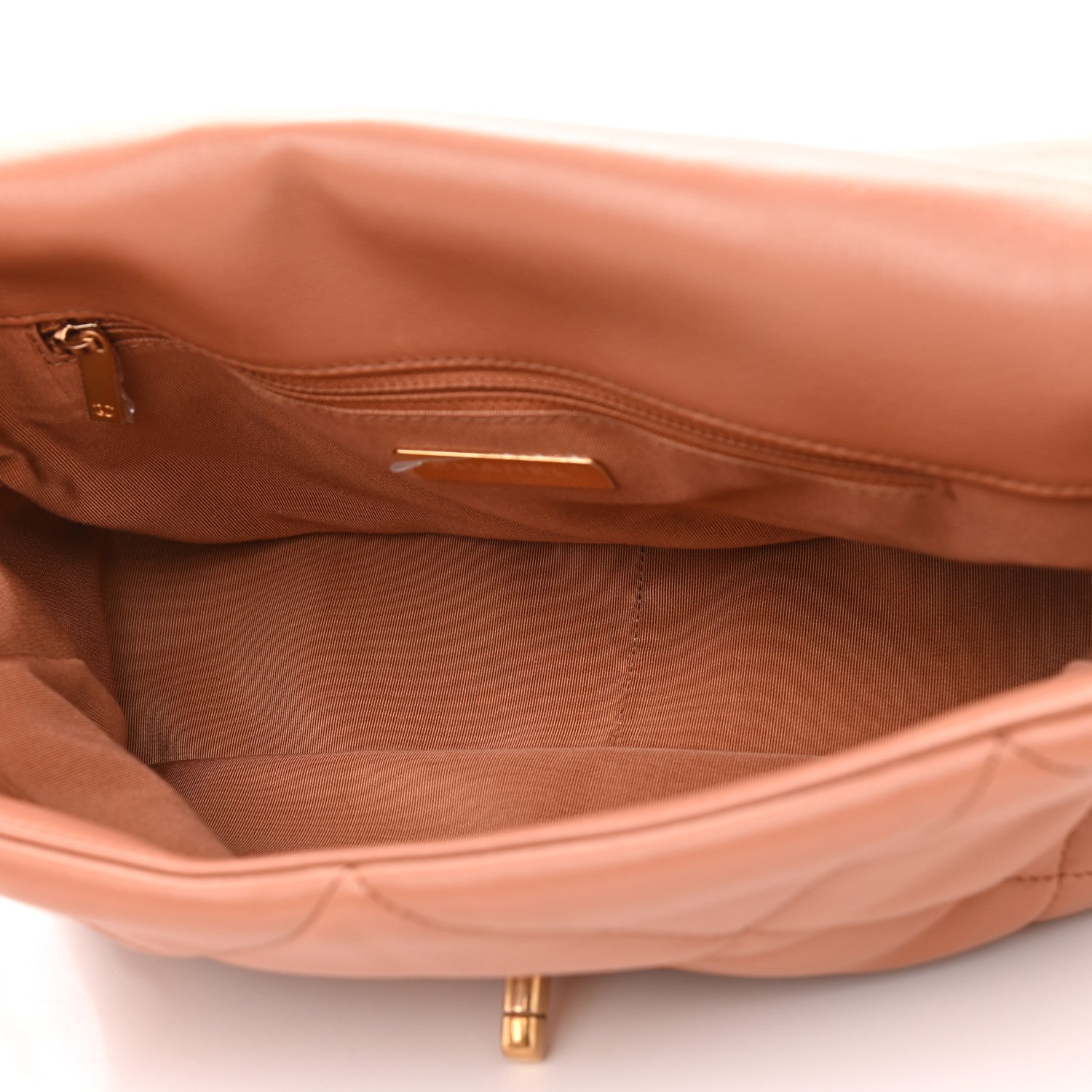 Chanel Lambskin Quilted Large Chanel 19 Flap Brown 5 of 11