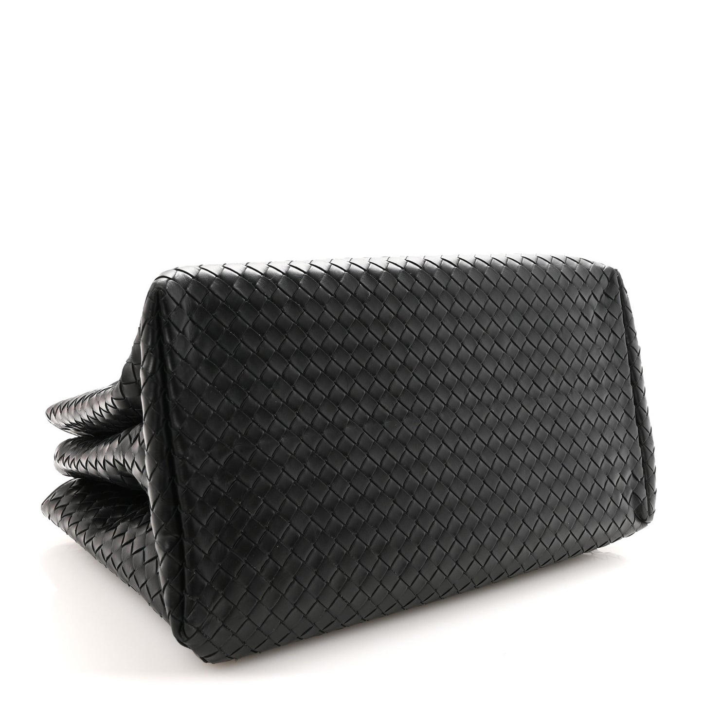 Nappa Intrecciato Large Roma Tote Black