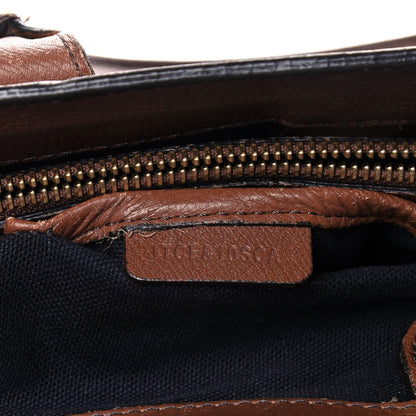 Burberry Grainy Calfskin House Check Medium Banner Tote Tan 7 of 17