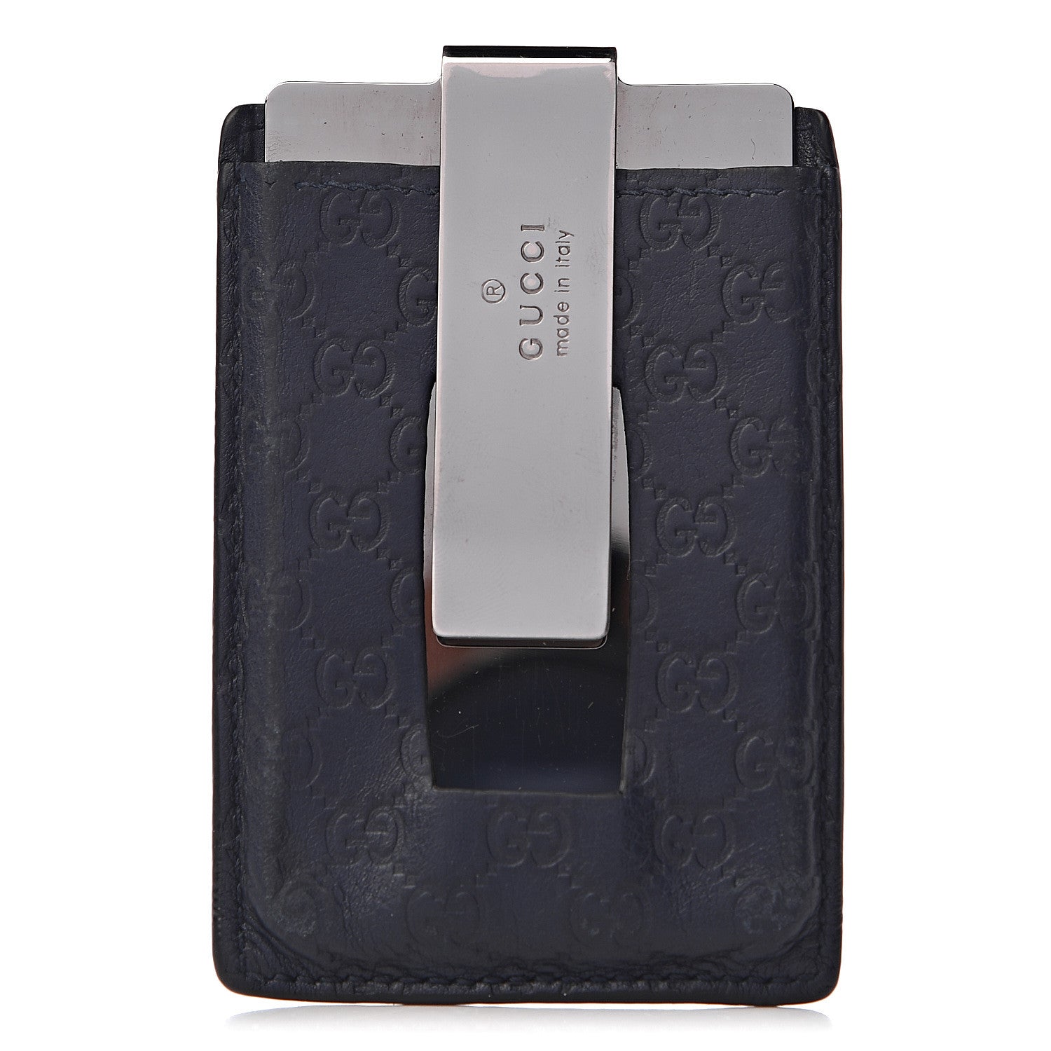 Gucci Guccissima Money Clip Navy 1 of 6