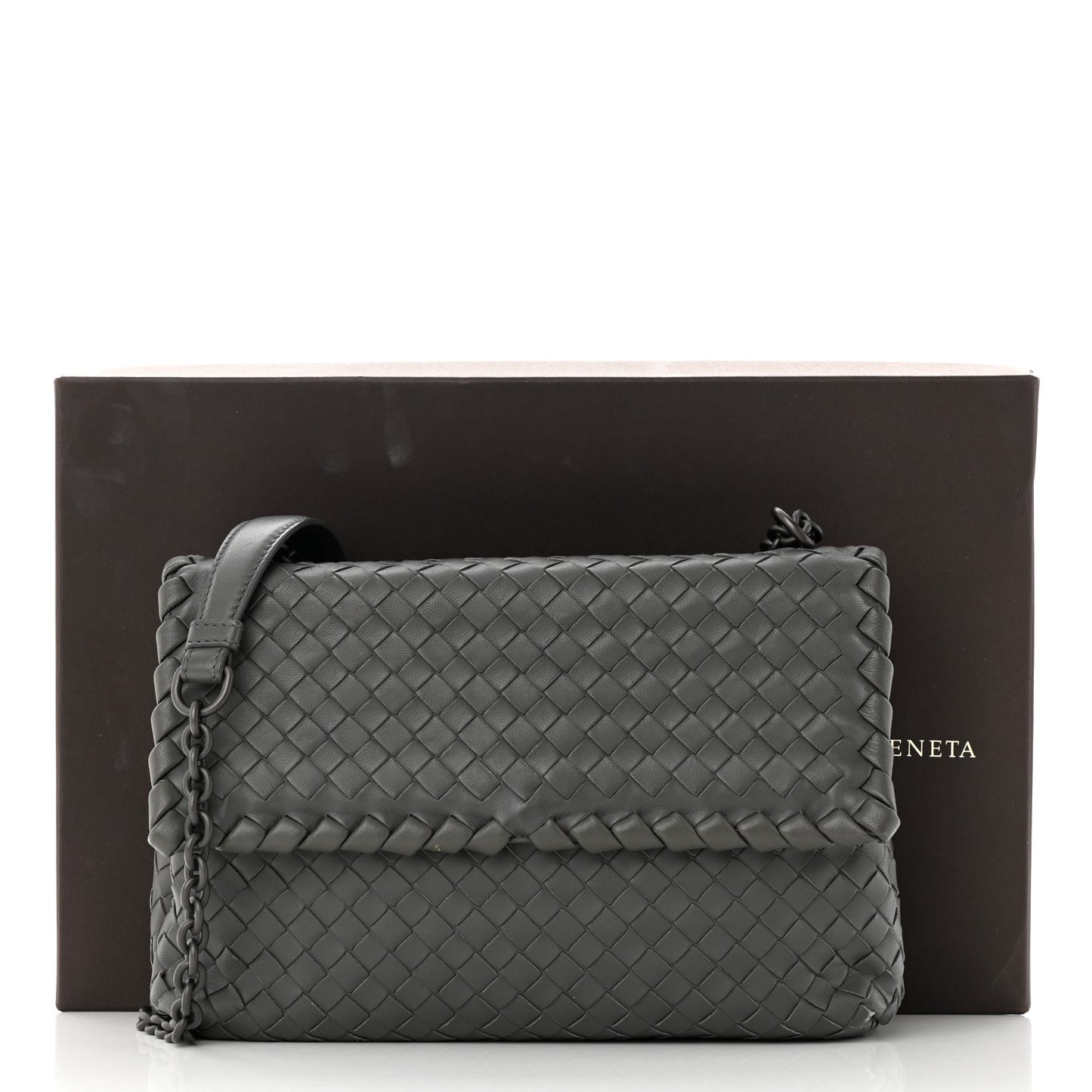 Nappa Intrecciato Medium Olimpia Bag Steel