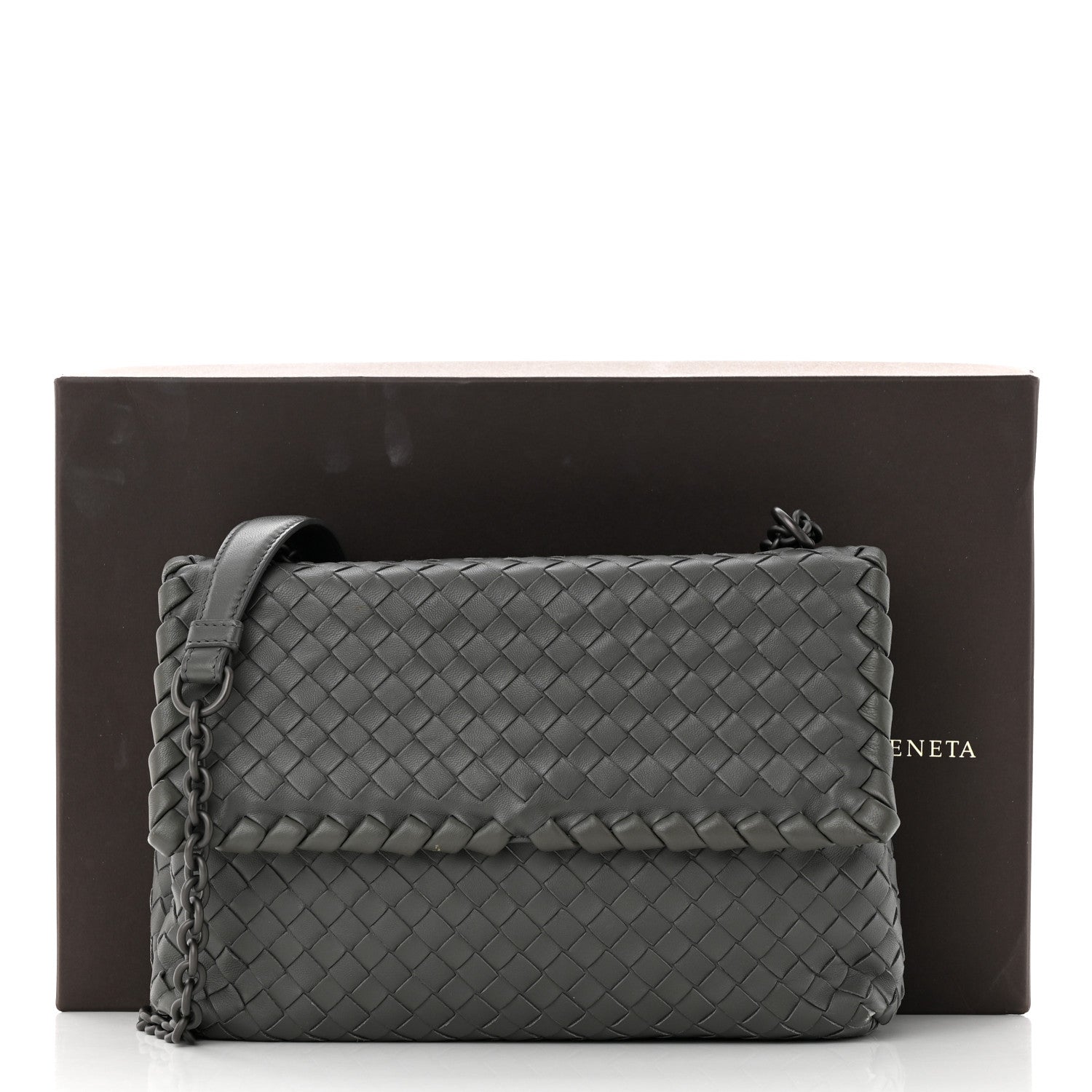 Bottega Veneta Nappa Intrecciato Medium Olimpia Bag Steel 12 of 12