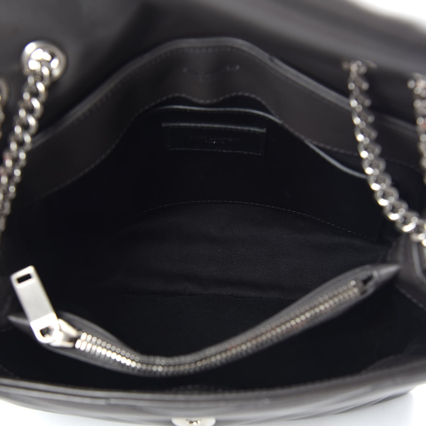 Calfskin Y Quilted Monogram Small Loulou Chain Satchel Asphalt
