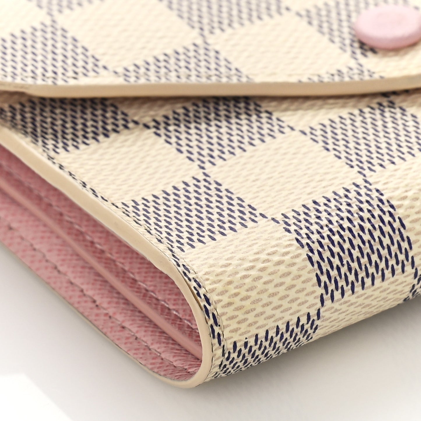 Damier Azur Victorine Wallet Rose Ballerine