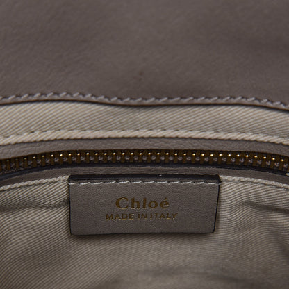 Chloe Suede Calfskin Small Faye Backpack Motty Grey 6 of 10