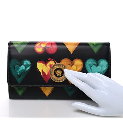Versace Calfskin Rebellious Hearts Evening Bag Black 2 of 8