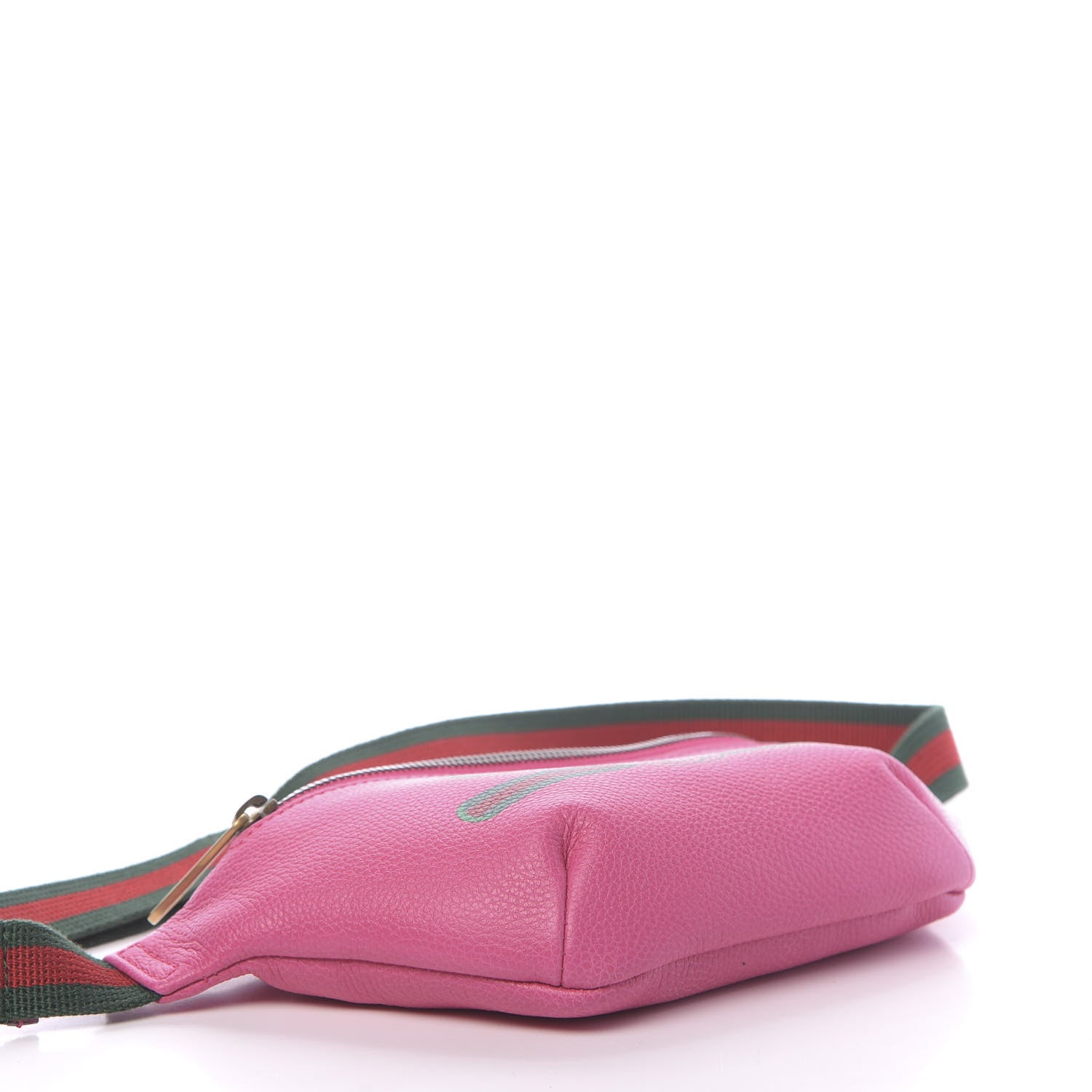 Gucci Grained Calfskin Small Logo Belt Bag Box Pink Green 8 of 10