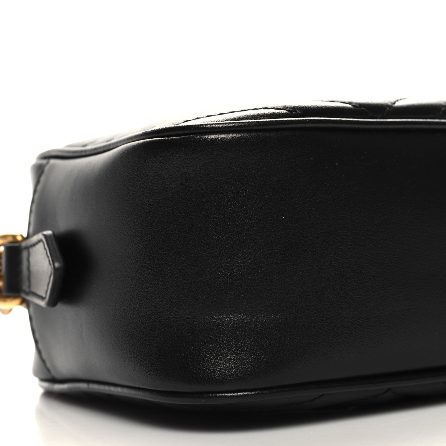 Calfskin Matelasse Small GG Marmont Chain Shoulder Bag Black