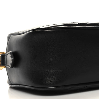 Gucci Calfskin Matelasse Small GG Marmont Chain Shoulder Bag Black 9 of 12