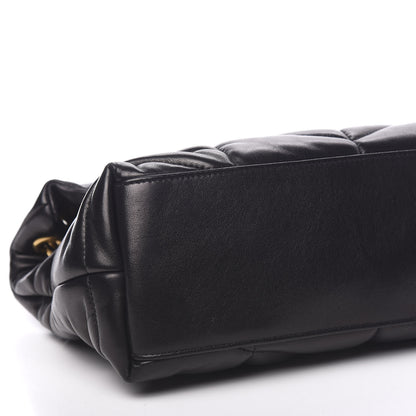 Saint Laurent Lambskin Quilted Small Loulou Puffer Monogram Chain Satchel Black 7 of 9
