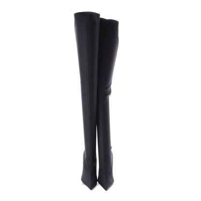 Balenciaga Spandex Pointed Toe Knife Thigh High Boots 38 Black 2 of 8