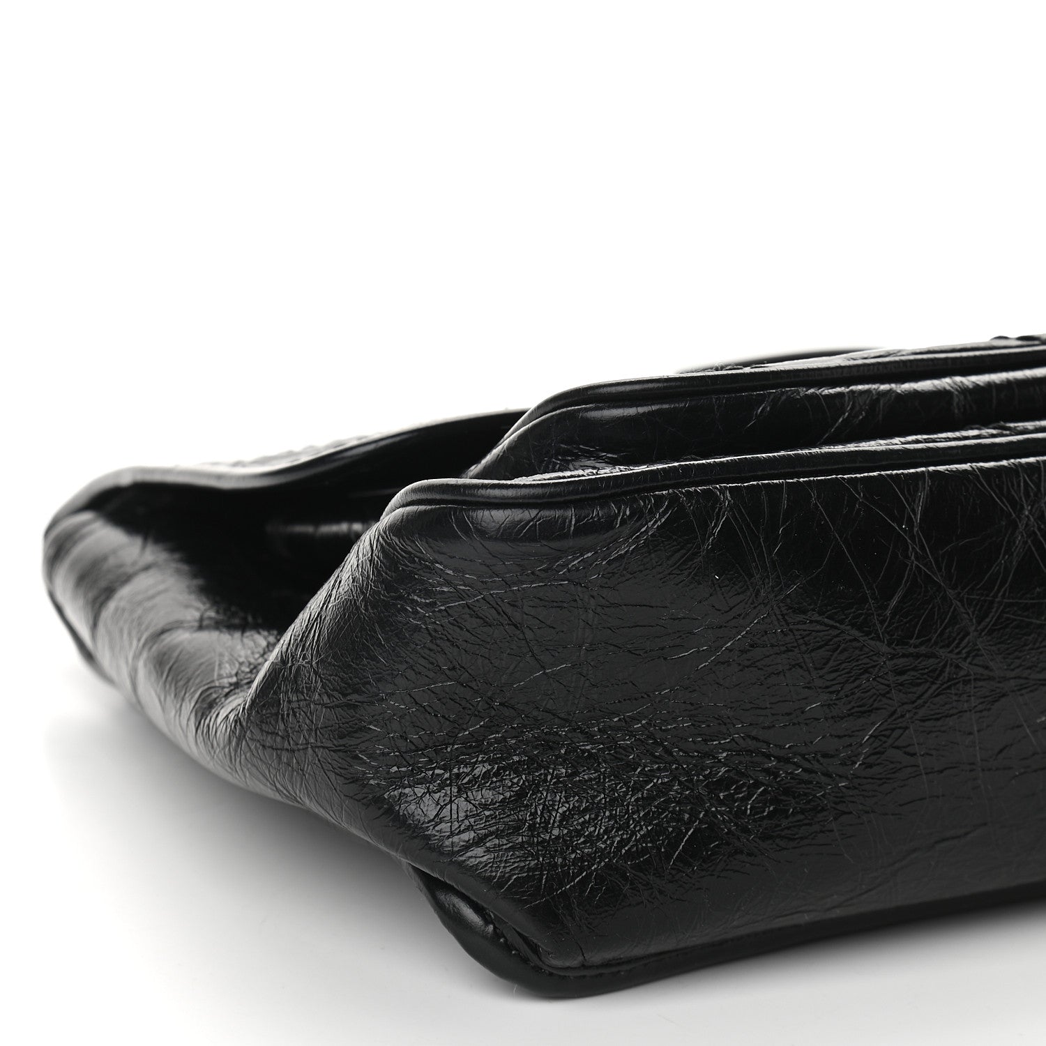 Saint Laurent Crinkled Calfskin Matelasse Monogram Medium Niki Chain Satchel Black 8 of 9