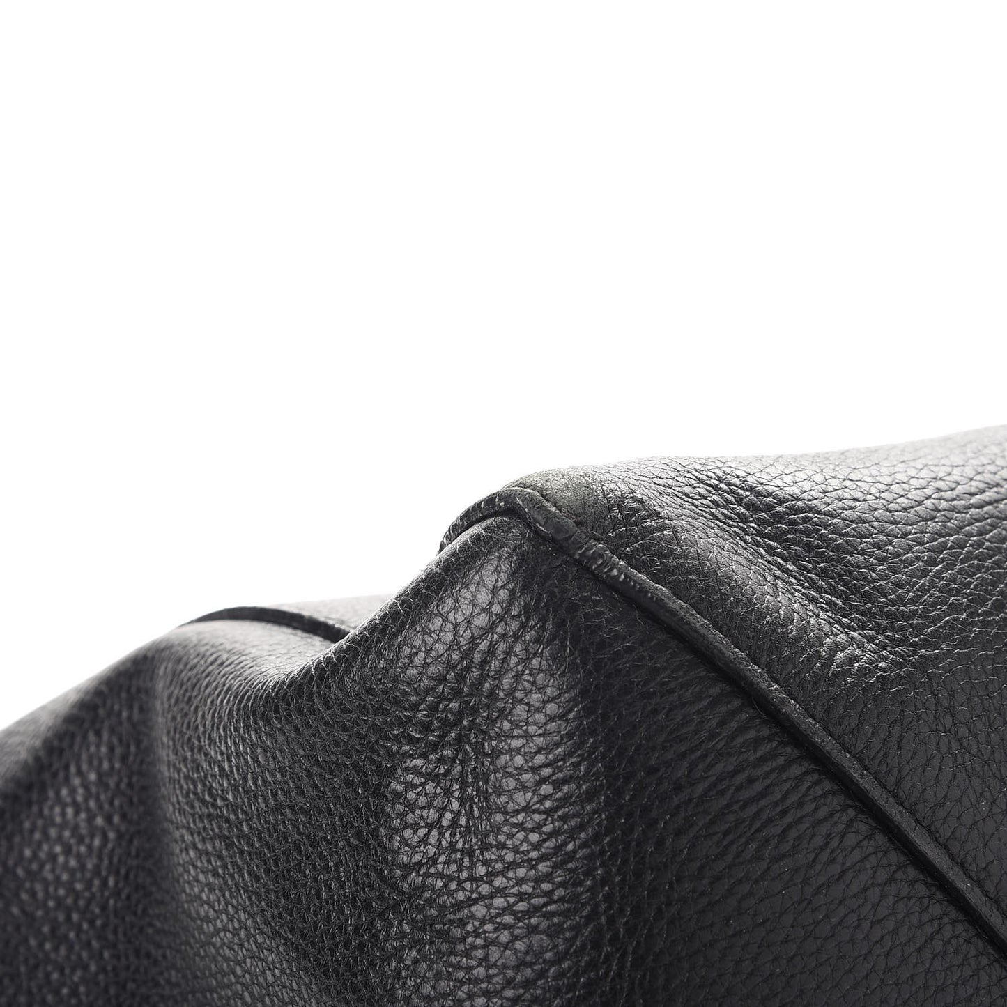 Grained Calfskin Medium Horizontal Cabas Phantom Black