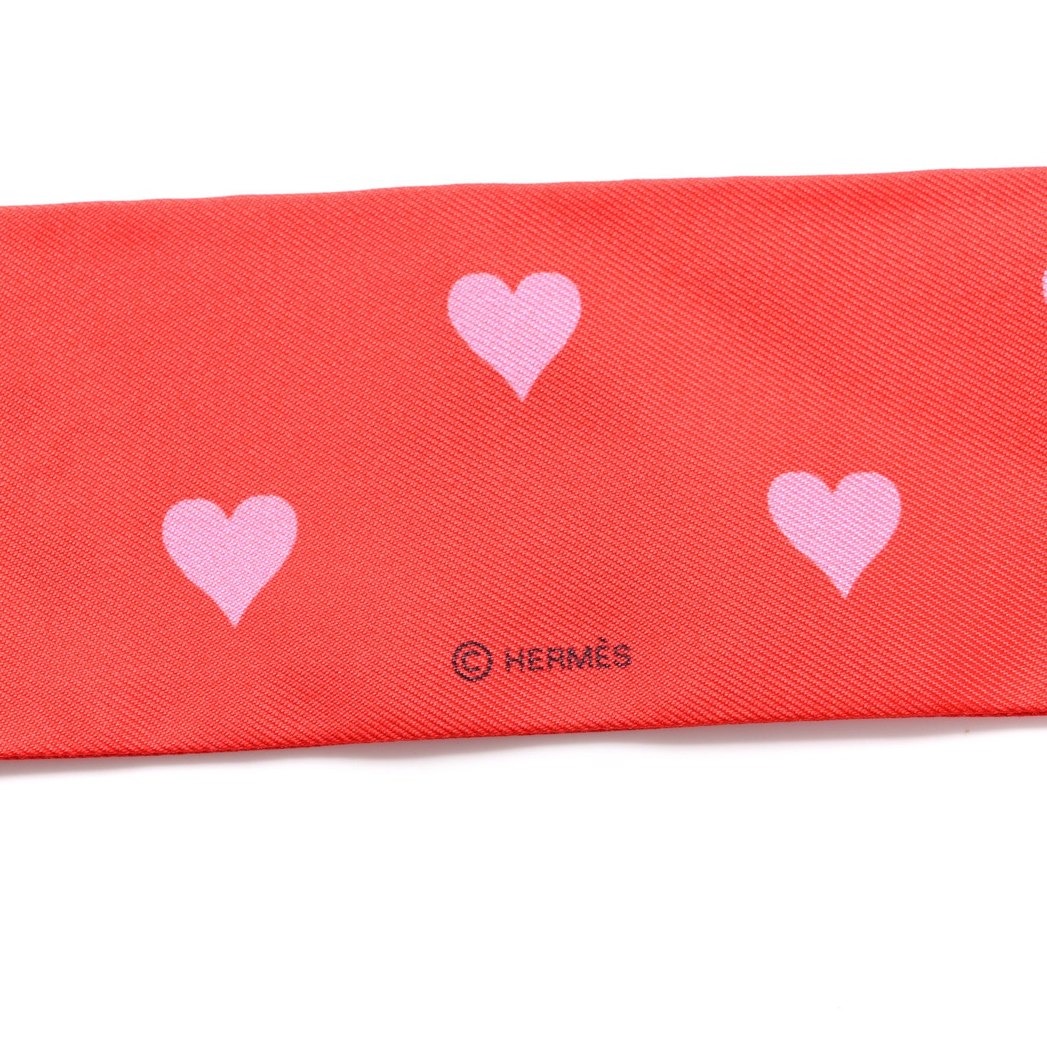 Hermes Silk Tea Time Twilly Rouge Vif Vert Multicolor 3 of 4