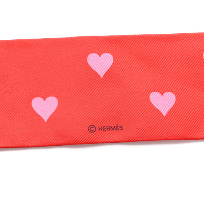 Hermes Silk Tea Time Twilly Rouge Vif Vert Multicolor 3 of 4