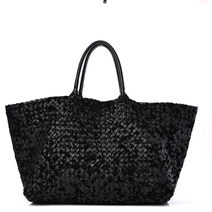 Bottega Veneta Nappa Velours Intrecciato Large Cabat Black 1 of 7