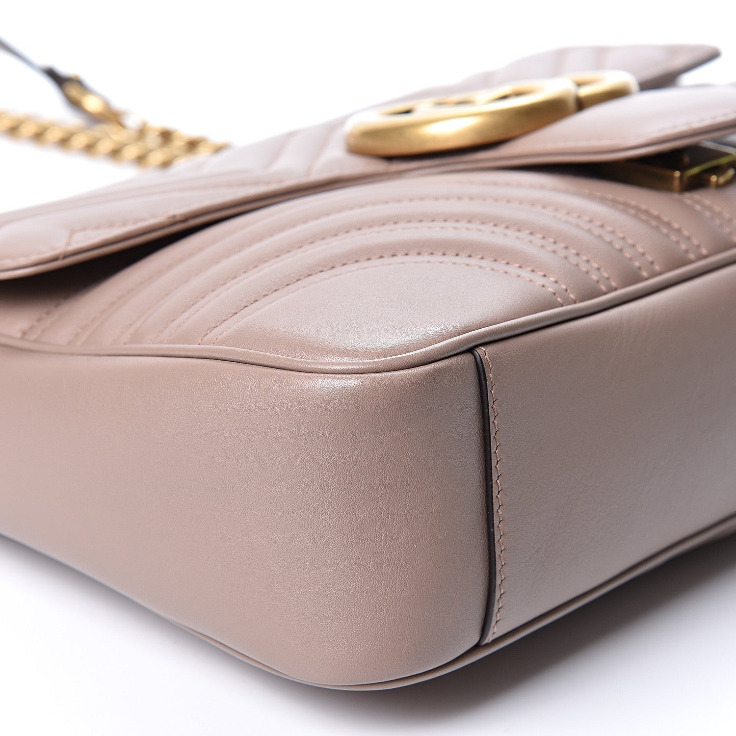 Gucci Calfskin Matelasse Medium GG Marmont Shoulder Bag Porcelain Rose 8 of 9