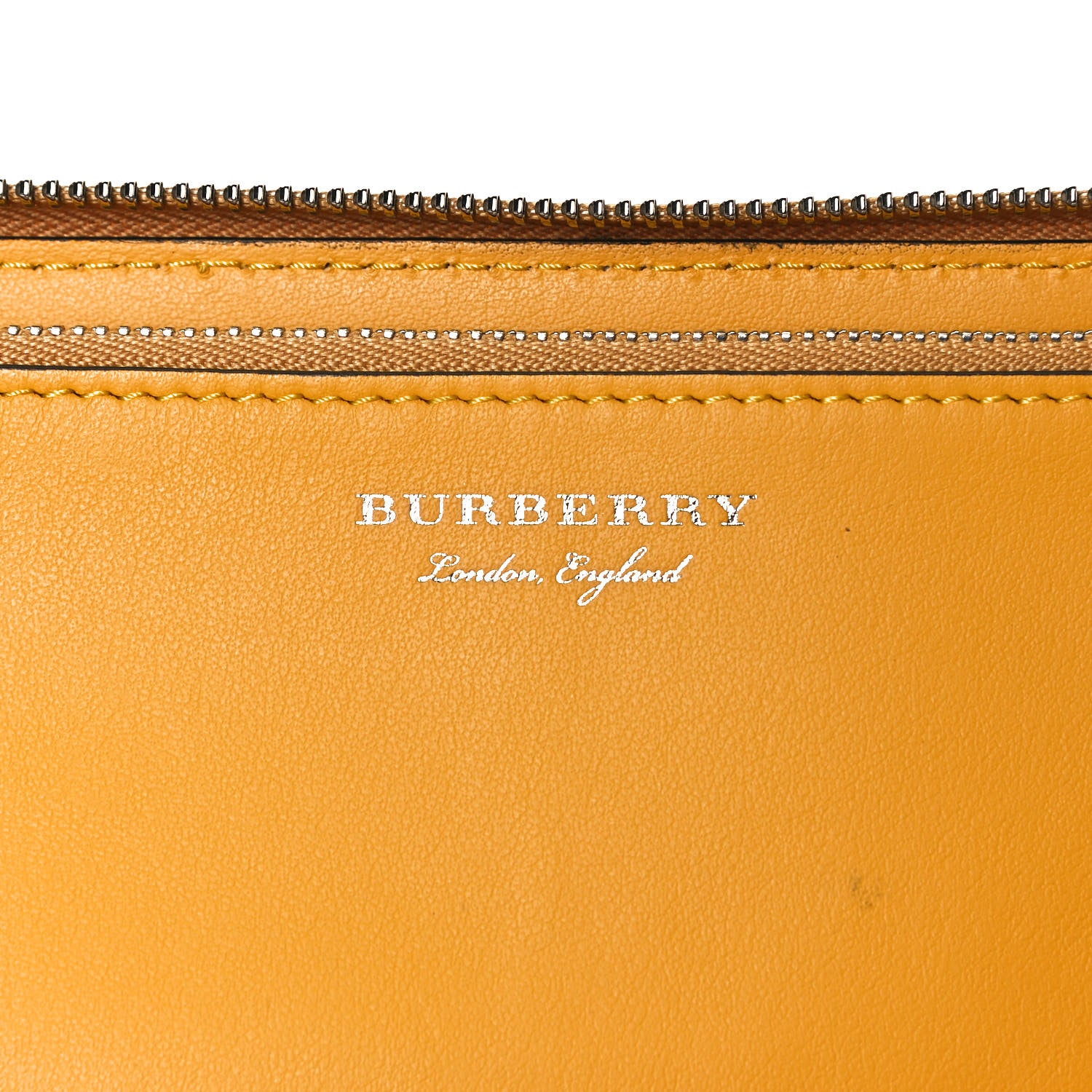 Burberry Vintage Check Graffiti Print Zip Around Wallet Yellow 6 of 9