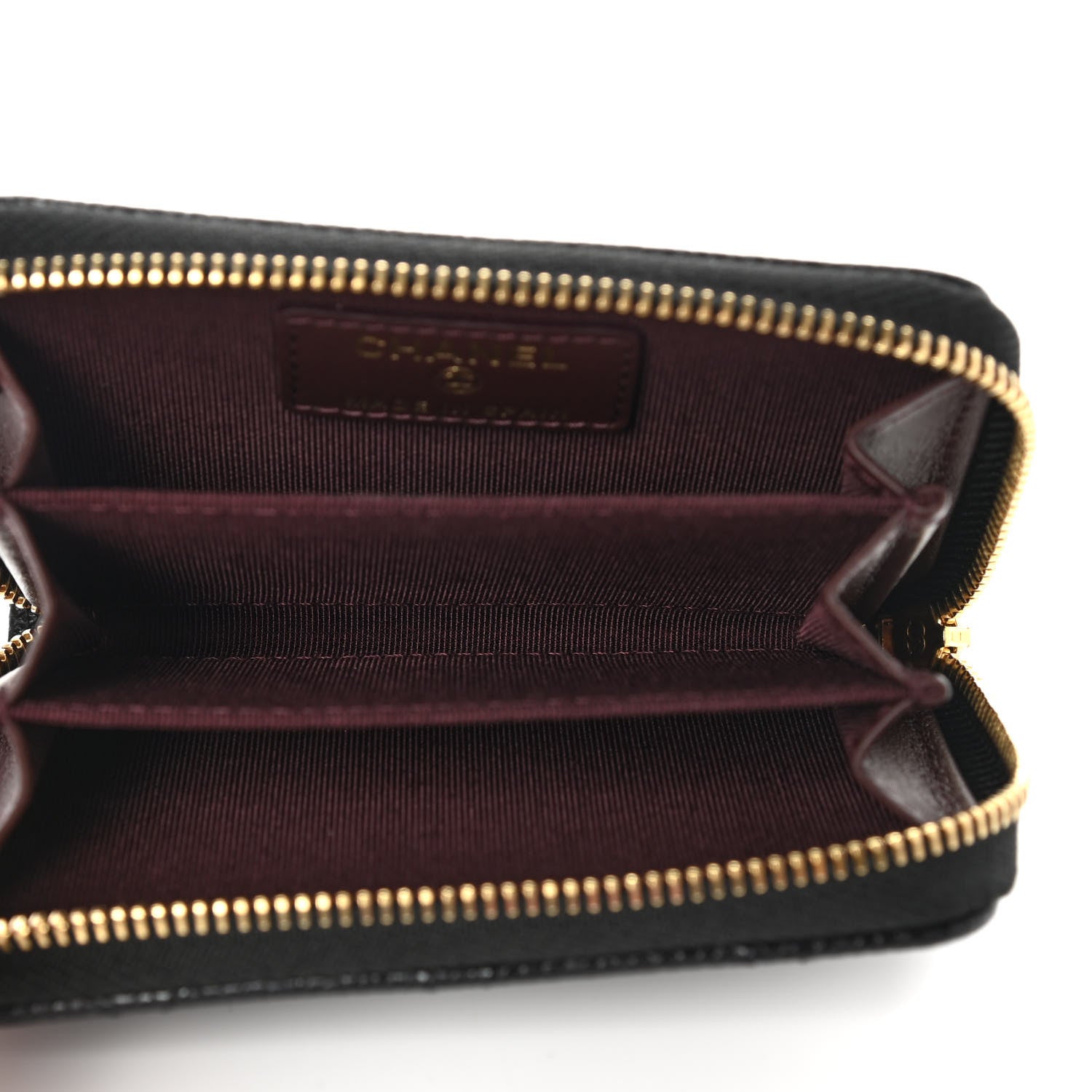 Chanel Caviar Quilted Zip Coin Purse Black 5 of 7