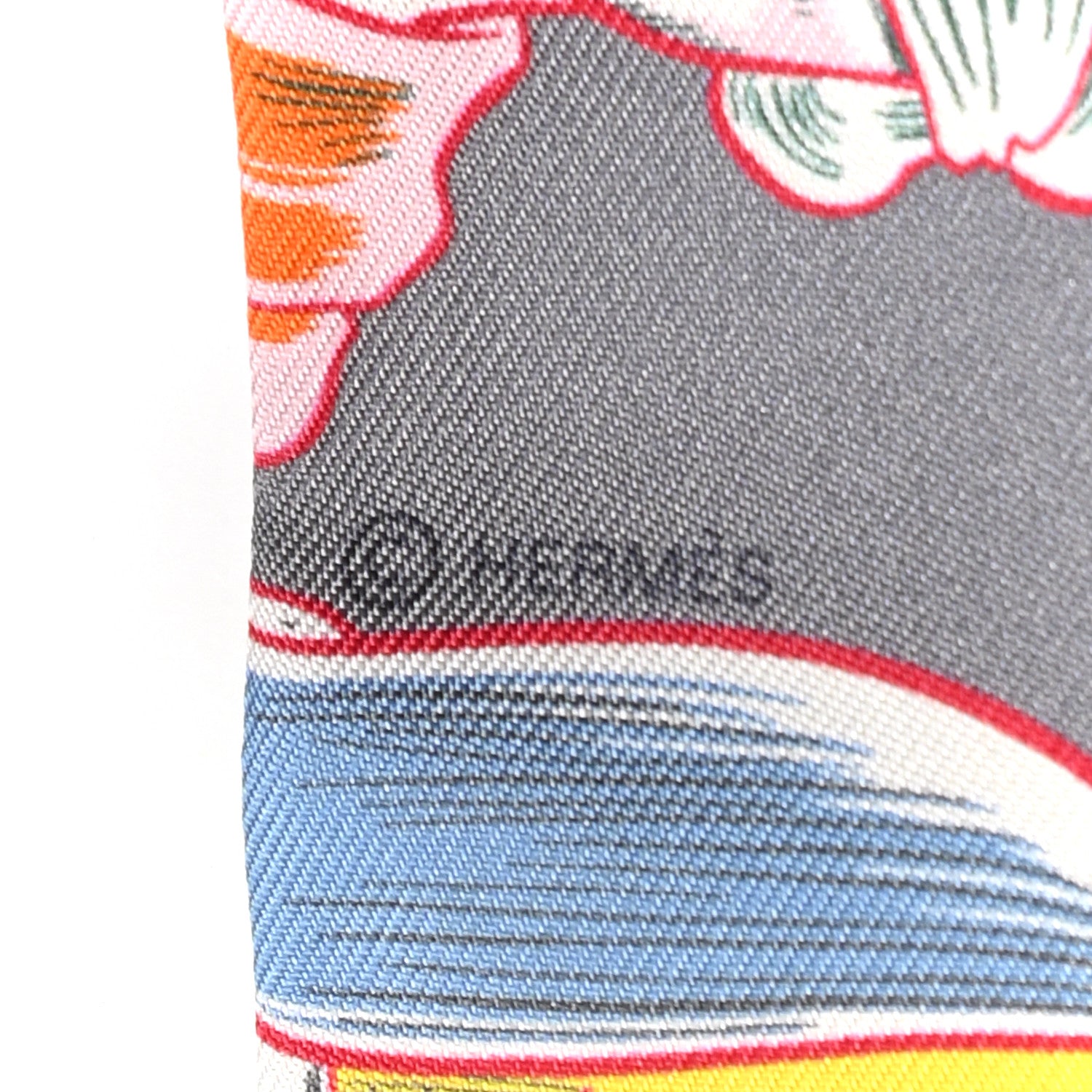 Hermes Silk Dress Code Twilly Gris Jaune Vif Orange 3 of 5