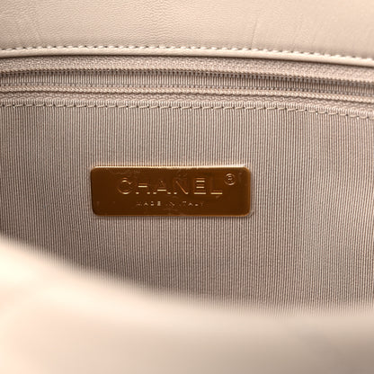 Chanel Goatskin Quilted Medium Chanel 19 Flap Beige 6 of 9