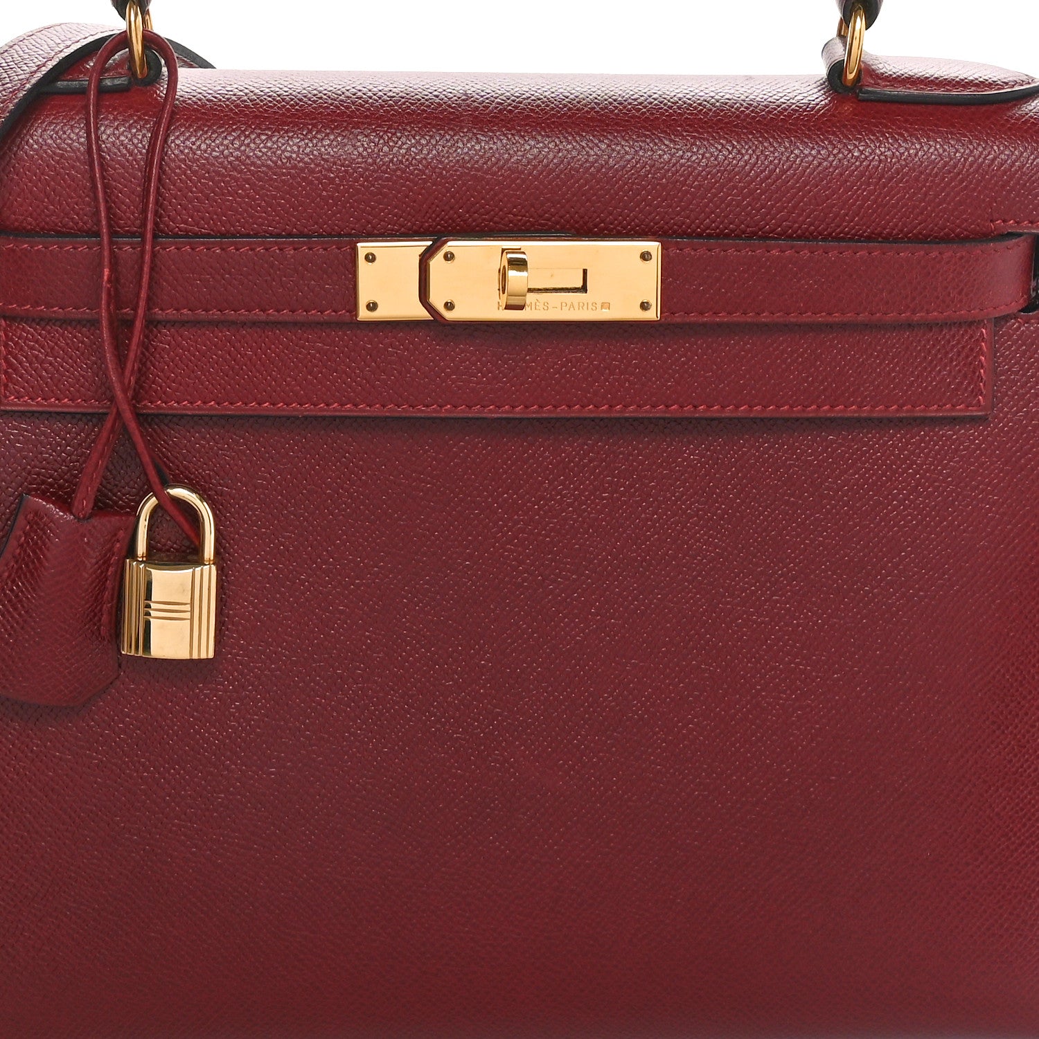 Hermes Courchevel Kelly Sellier 28 Rouge H 8 of 10