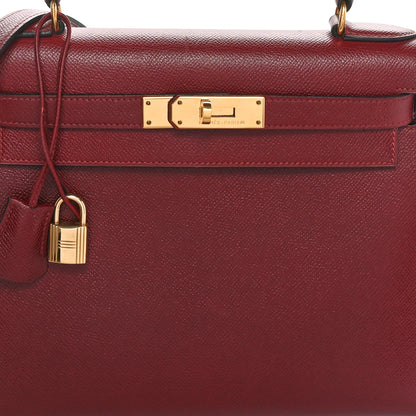 Hermes Courchevel Kelly Sellier 28 Rouge H 8 of 10