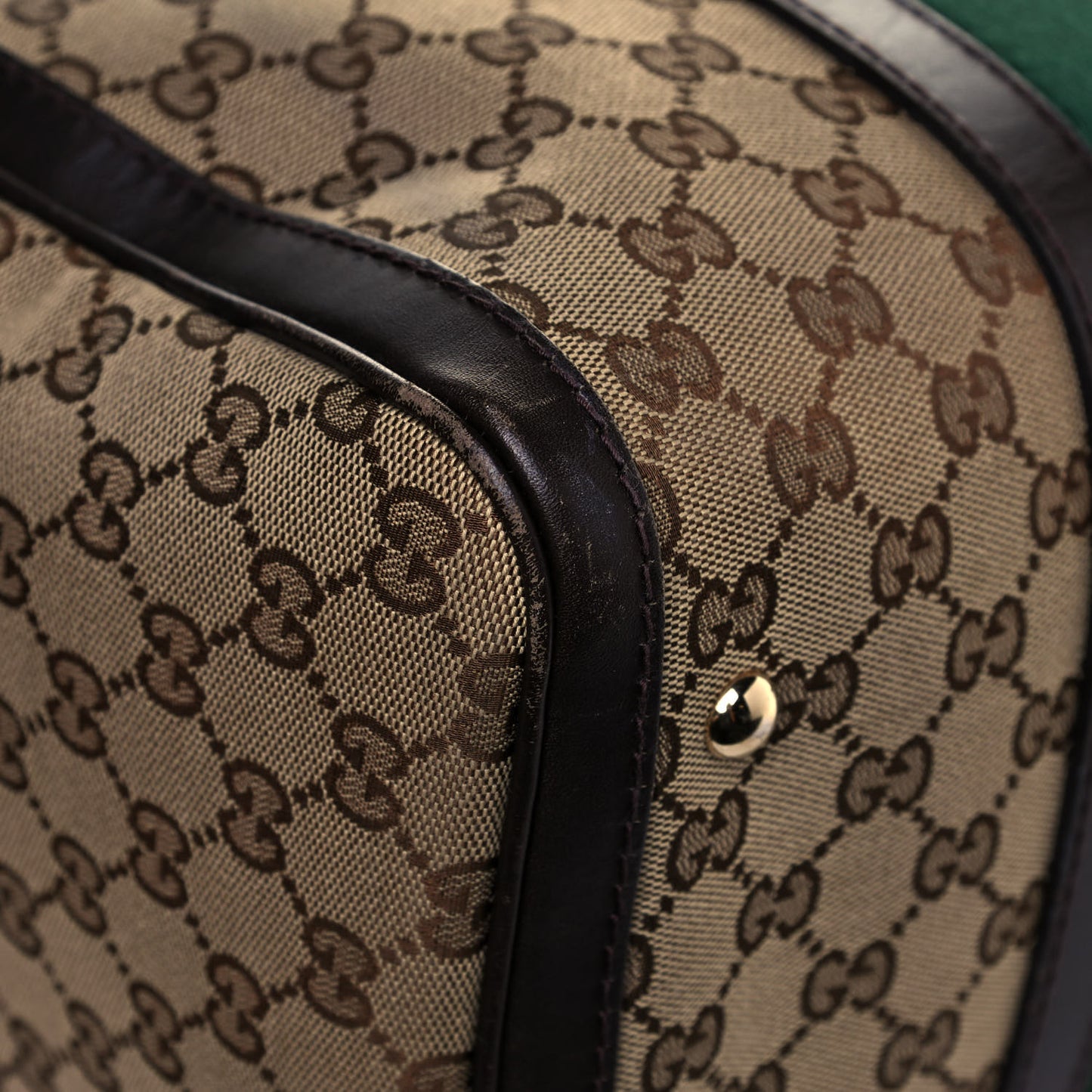 Monogram Vintage Web Medium Boston Dark Brown