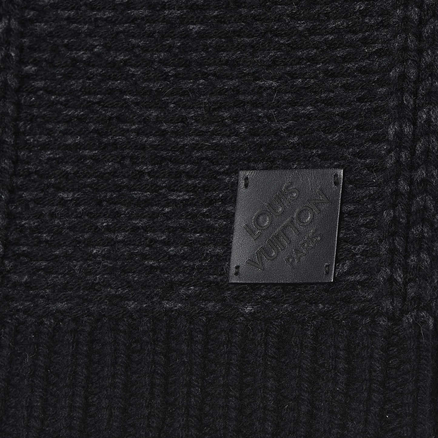 Wool Damier Geant Scarf Black