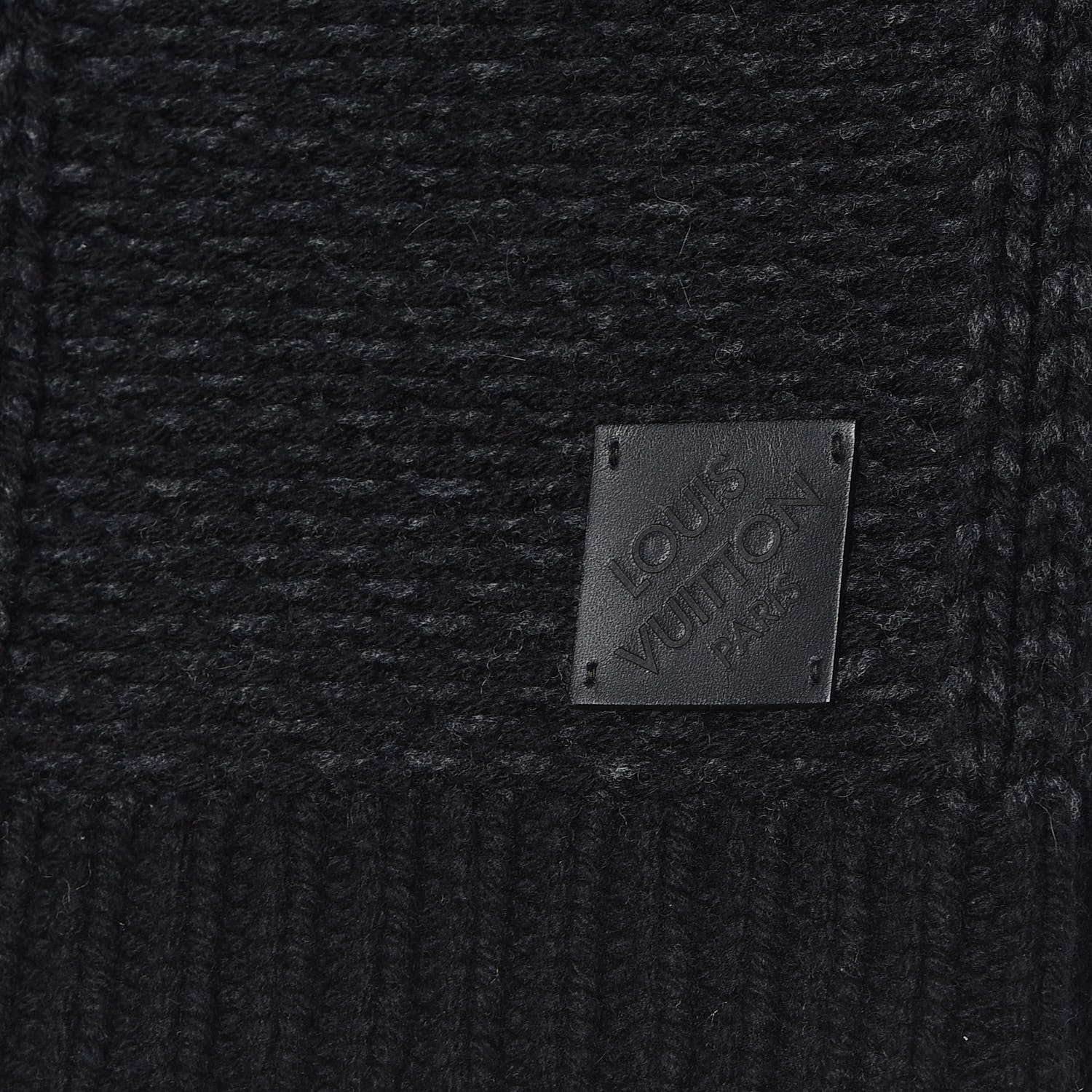 Louis Vuitton Wool Damier Geant Scarf Black 3 of 4