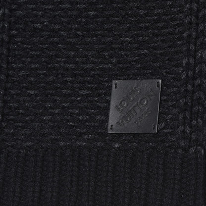 Louis Vuitton Wool Damier Geant Scarf Black 3 of 4