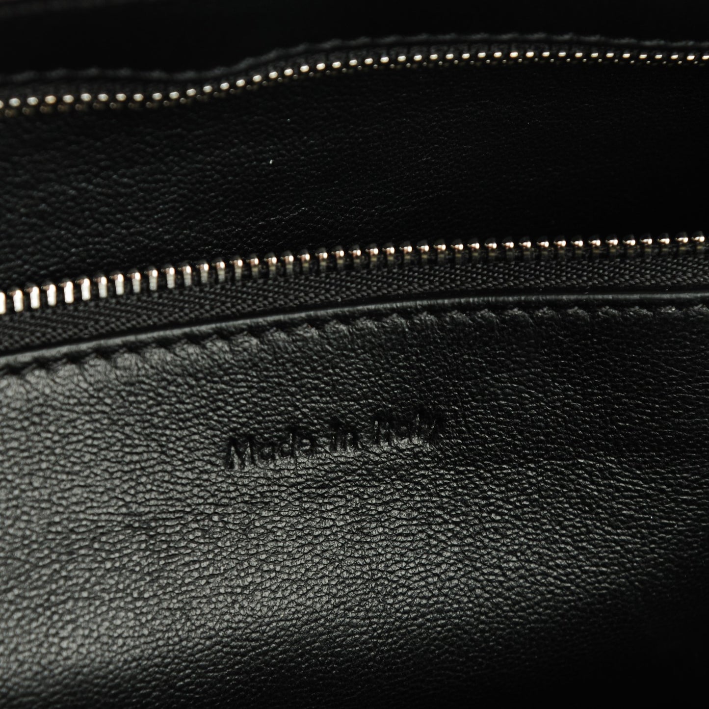 Grained Calfskin Large Edge Shoulder Bag Black