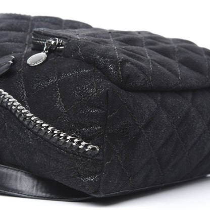 Stella McCartney Shaggy Deer Quilted Small Falabella Backpack Black 8 of 9