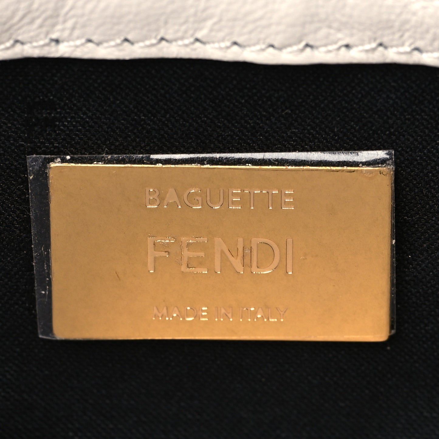 X JOSHUA VIDES Nappa FF Embossed Baguette White Black