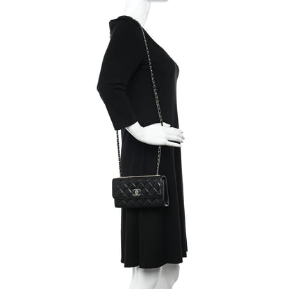 Chanel Lambskin Quilted Trendy CC Flap Phone Holder With Chain Black 2 of 11