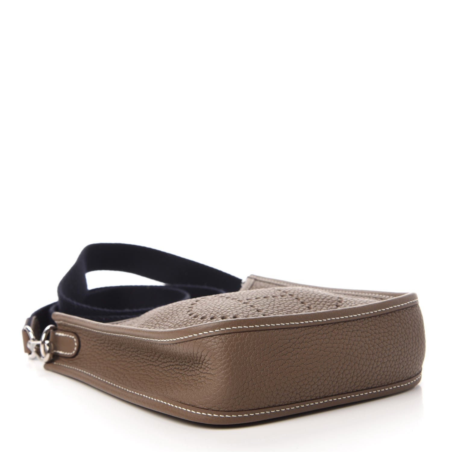 Hermes Taurillon Clemence Amazone Evelyne TPM Etoupe Bleu Indigo 4 of 9
