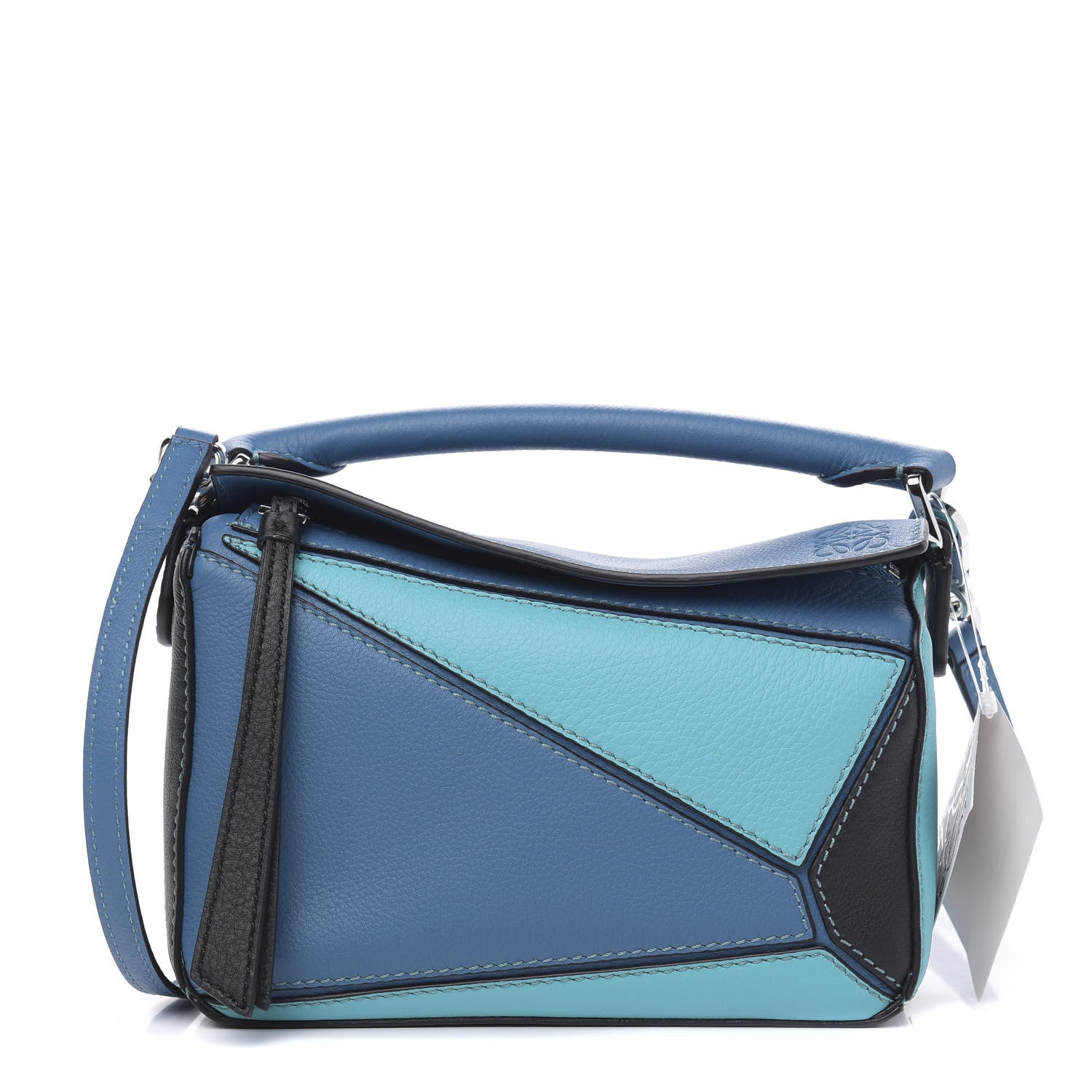 Loewe Calfskin Mini Puzzle Bag Dark Lagoon Black 1 of 10