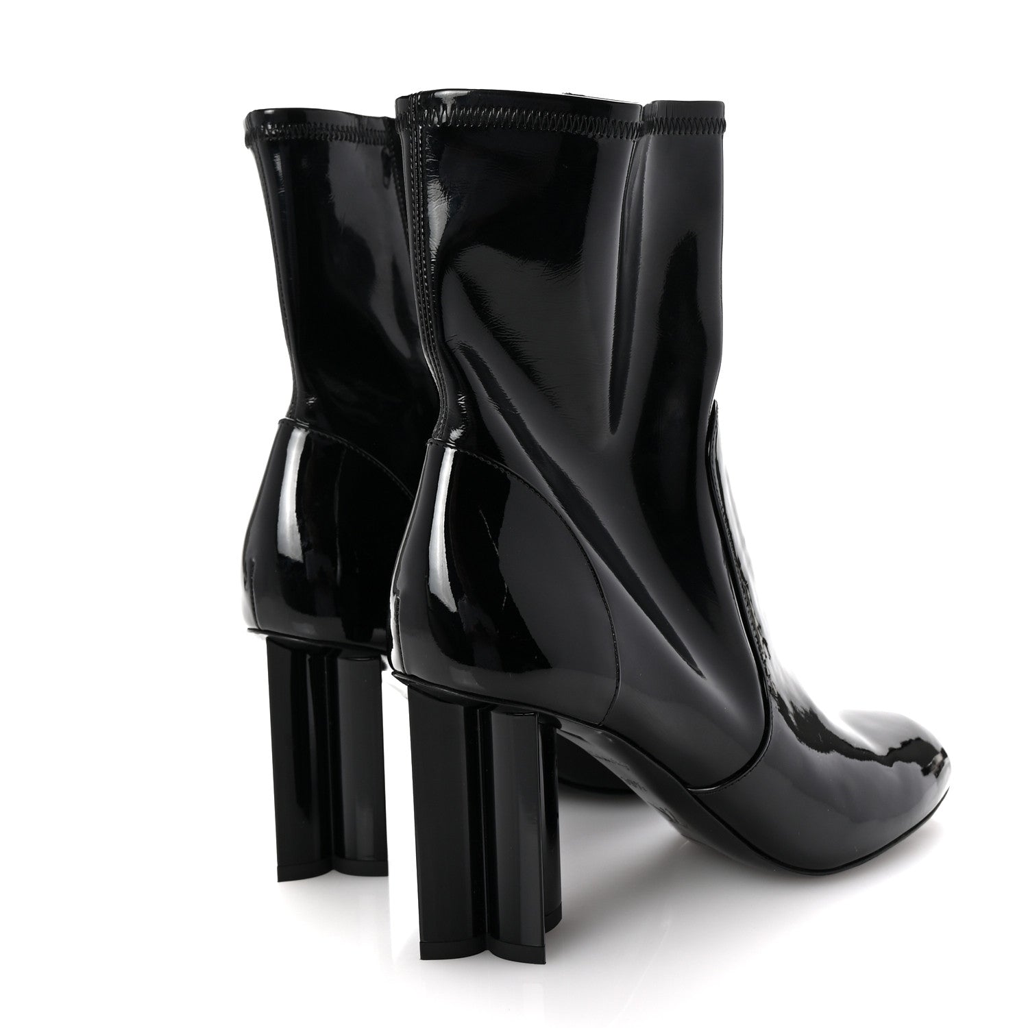 Louis Vuitton Patent Uniformes Silhouette Ankle Boots 39.5 Black 5 of 9