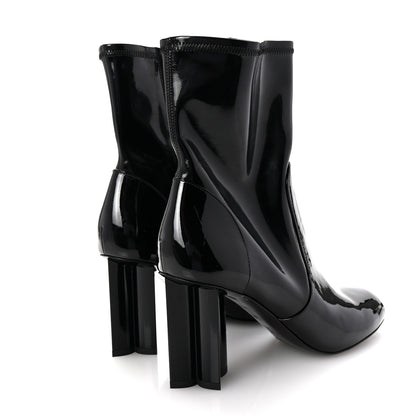 Louis Vuitton Patent Uniformes Silhouette Ankle Boots 39.5 Black 5 of 9