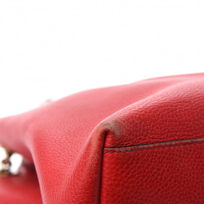 Gucci Pebbled Calfskin Medium Soho Chain Shoulder Bag Tabasco Red 8 of 25