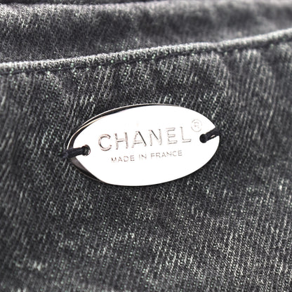 Chanel Denim Quilted Denimpression Flap Green Black 6 of 9