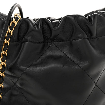 Chanel Shiny Calfskin Quilted Mini Chanel 22 Black 8 of 11
