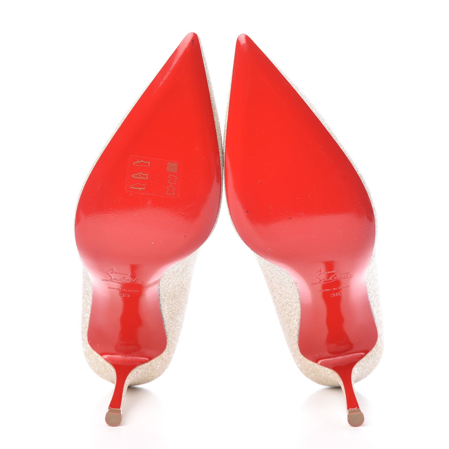 Glitter Decoltish 85 Pumps 39 Ivory